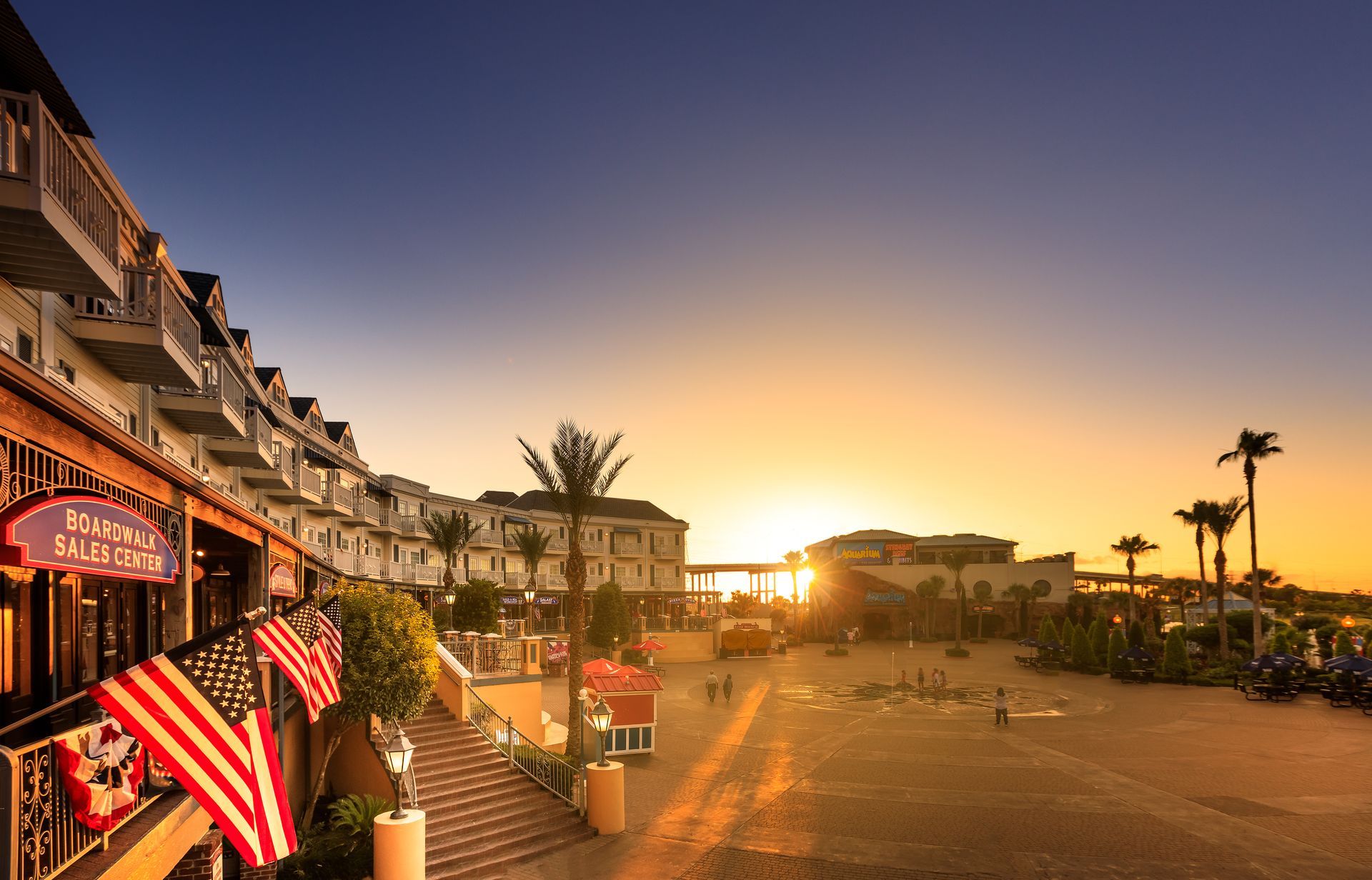 boardwalk inn sunset balcony view