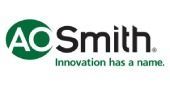 A. O. Smith logo with a green circle containing "AO" and the text "Smith" with the tagline "Innovation has a name."