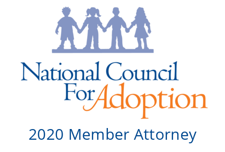A logo for the national council for adoption 2020 member attorney