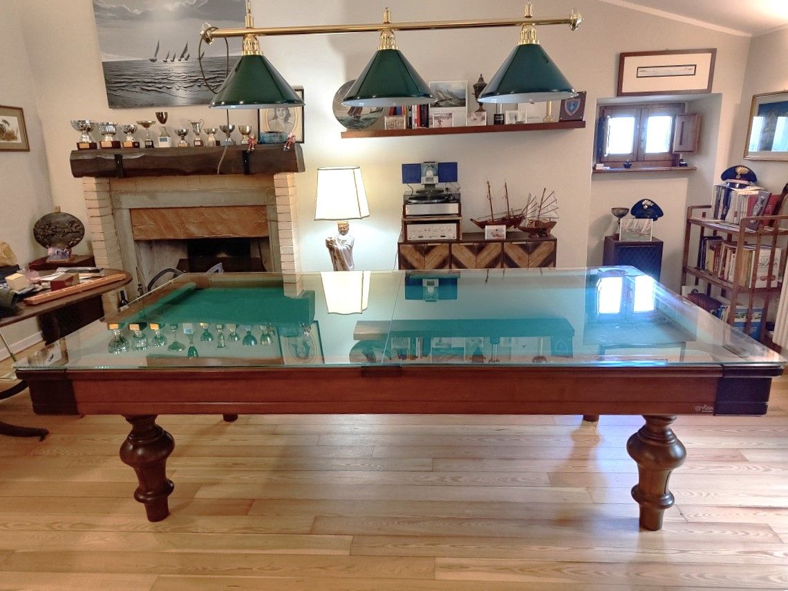 Biliardo tavolo BRIDGE COVER VETRO. VI.GA. biliardi Siena