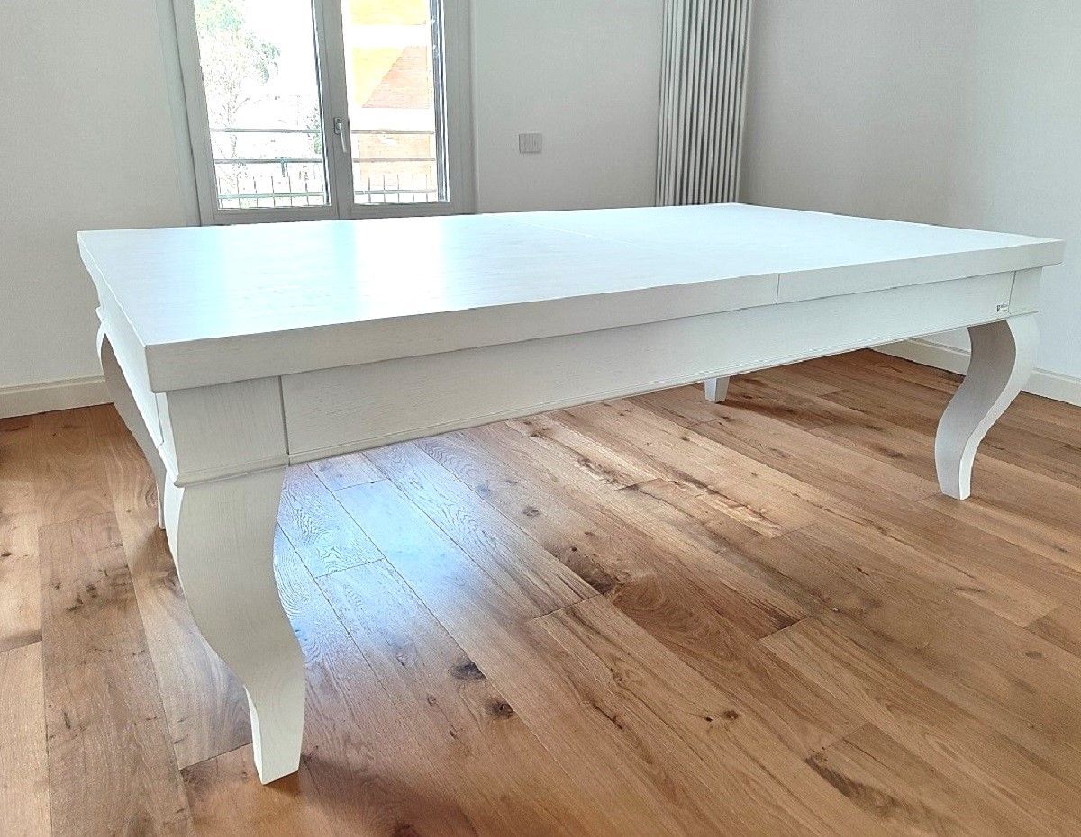 Biliardo tavolo DAPHNE BIANCO COVER LEGNO. VI.GA. biliardi Siena