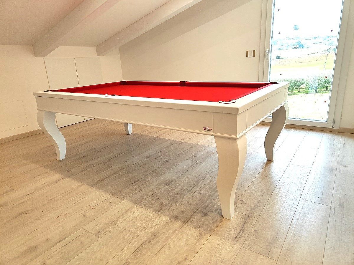 Biliardo tavolo DAPHNE BIANCO. VI.GA. biliardi Siena