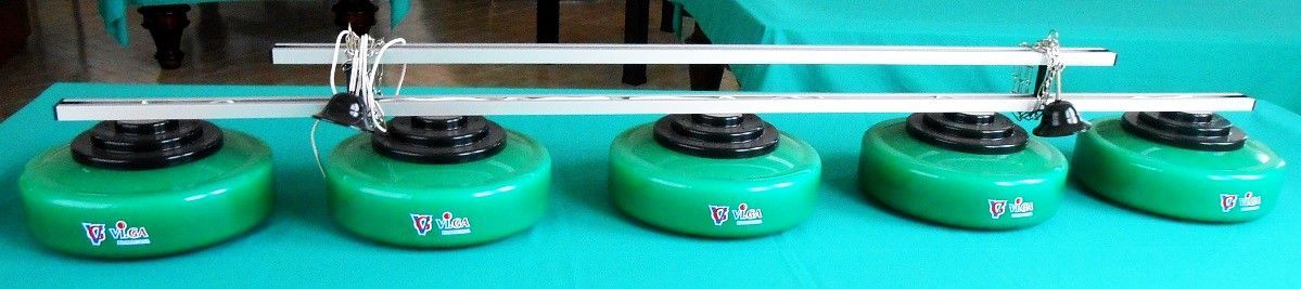 Lampadario per tavoli da biliardo o tavoli da gioco. Biliardi Vi.Ga a Siena.