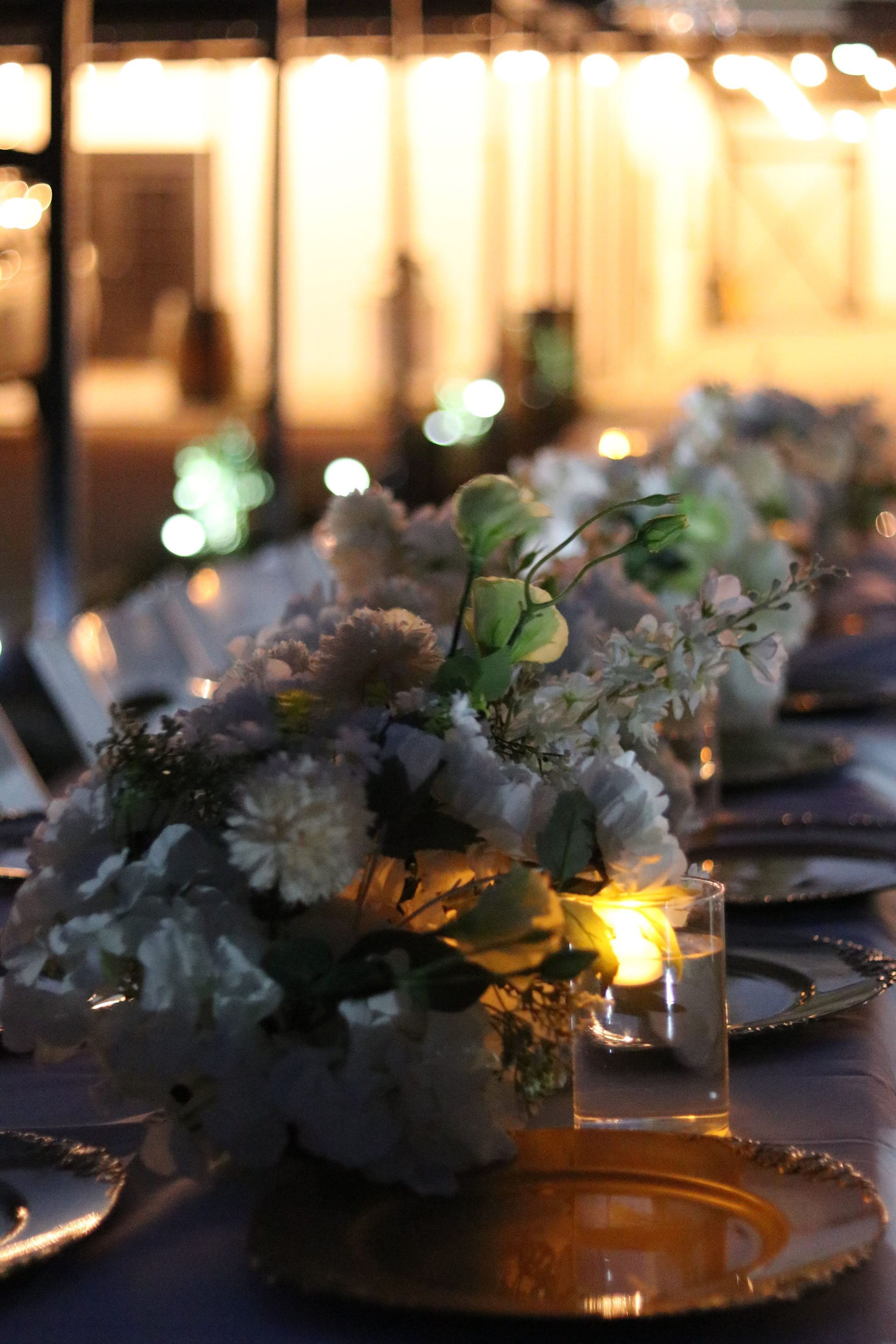 Outdoor wedding decor in an event venue in Austin