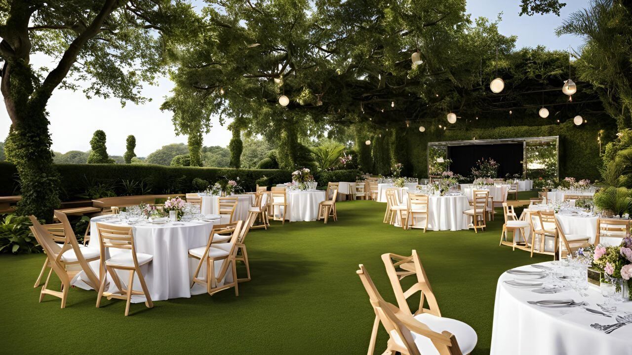 outdoor wedding reception in Austin