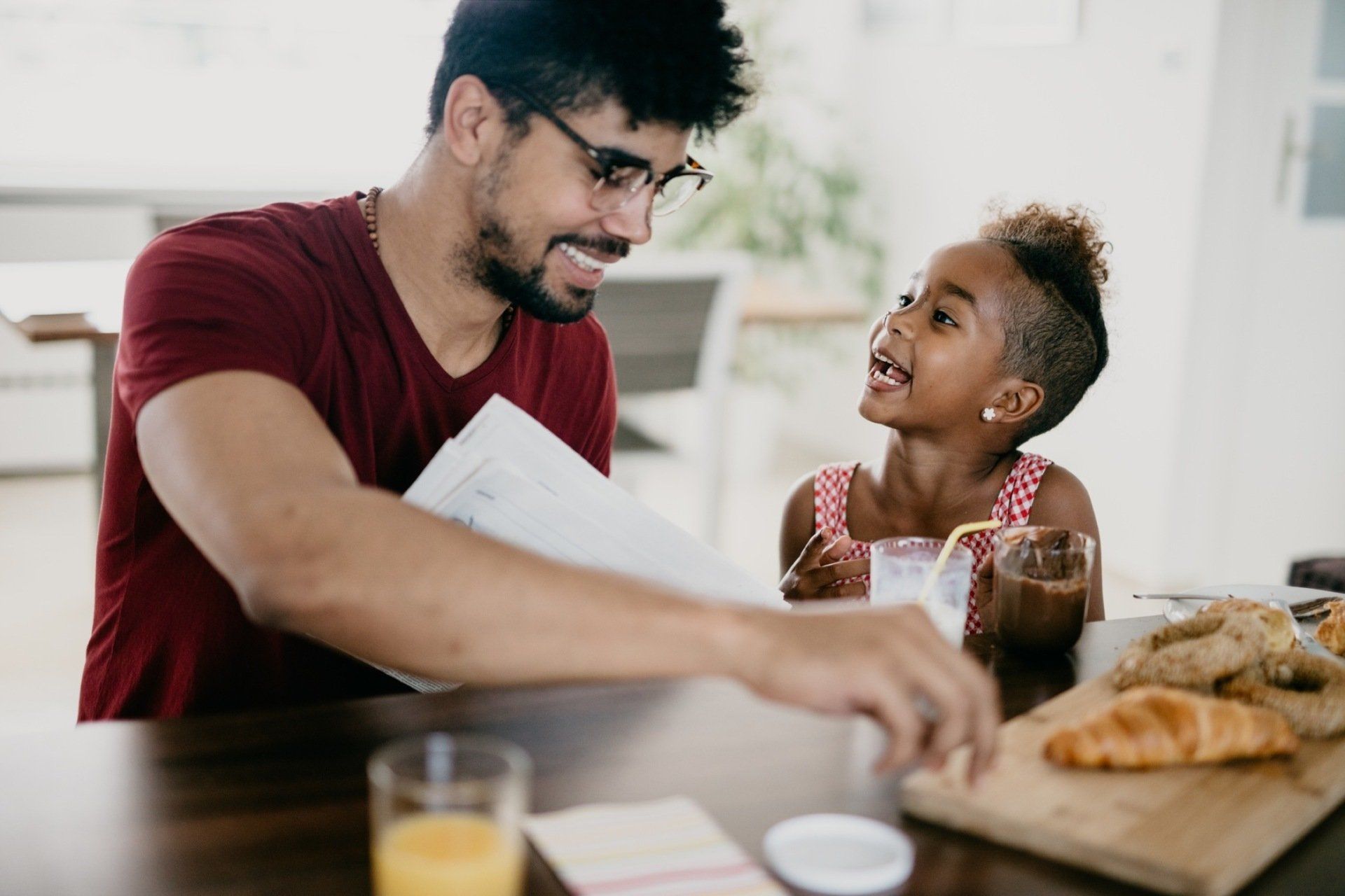 father and son cooking