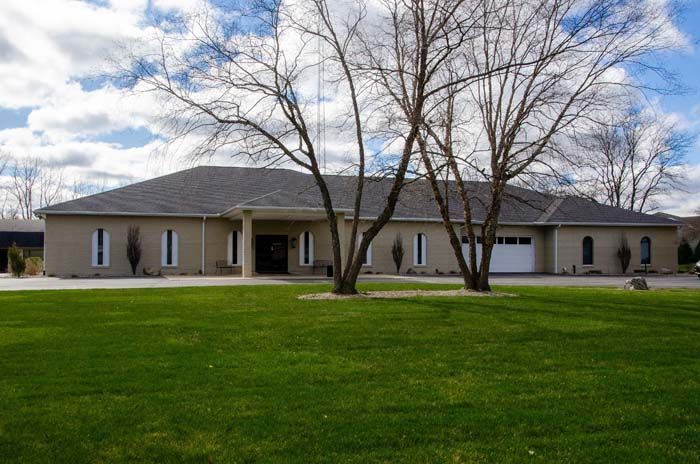 Exterior view of Mishler Funeral Home In Bremen, IN.