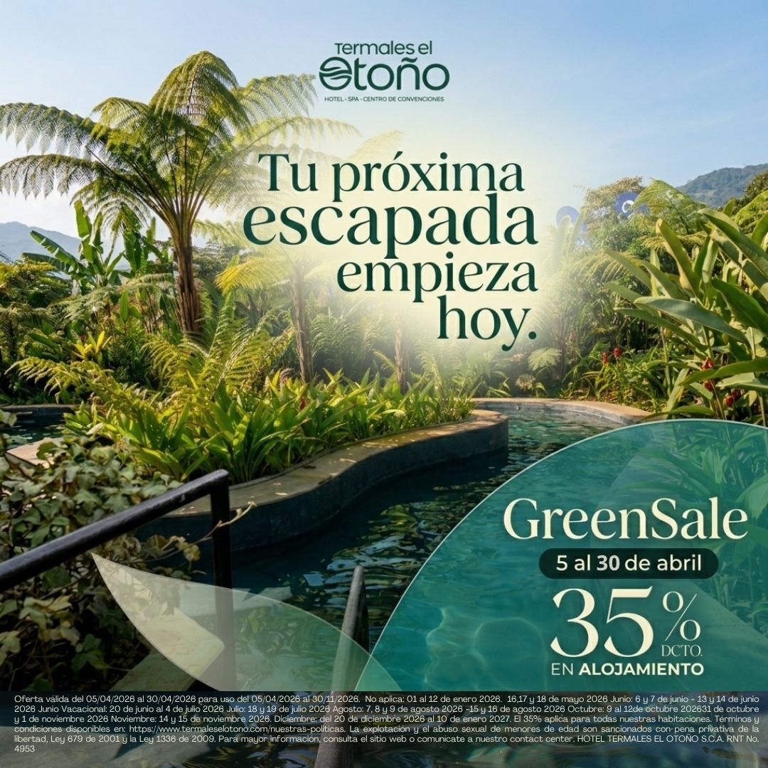 Imagen promocional de Termales El Otoño con piscina termal, bienestar y beneficios de alojamiento en Manizales.