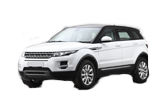 A white range rover evoque is shown on a white background | Collins Automotive