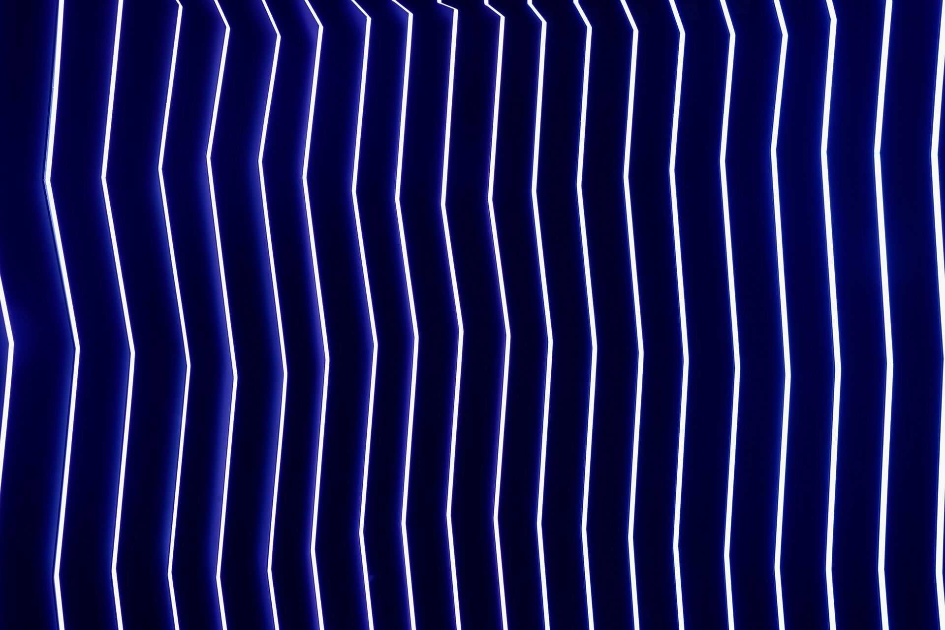 A close up of a blue and white striped fabric