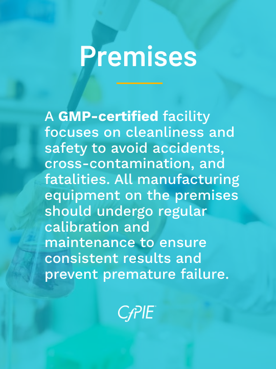 Premises are a requirements for GMP Certification-CfPIE