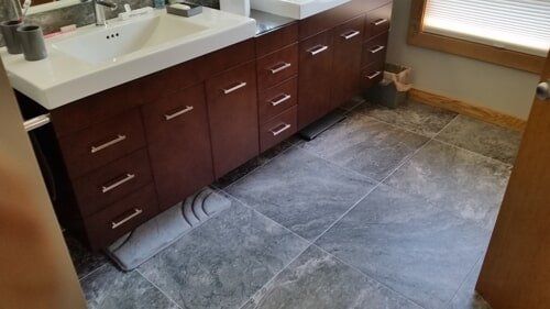 Kitchen Remodeling — Kitchen With Tiles in Lewisville, TX