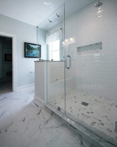 Bathroom Tile Cleaning — White Bathroom in Lewisville, TX