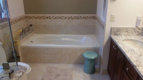 House Improvement — Bathroom With Big Bath Tub in Lewisville, TX