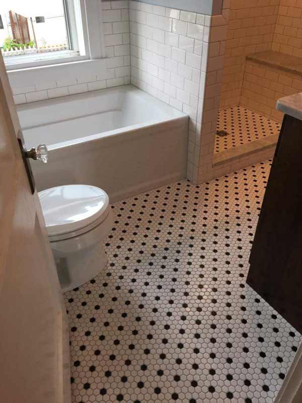 Hexagon Floor Tile - commercial repair in Syracuse, NY