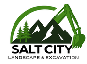 A logo for salt city landscape and excavation