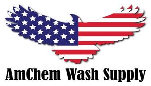 AmChem Wash Supply logo with an American flag-shaped eagle above the company name