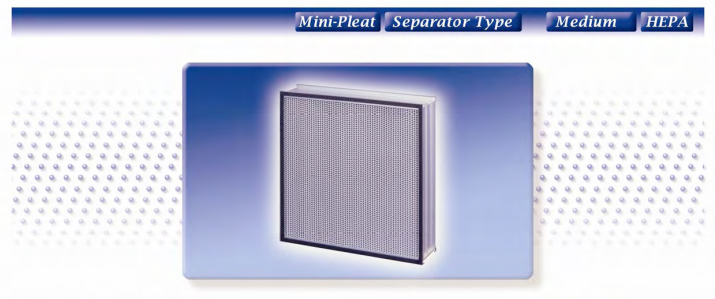 A picture of a separation type filter on a blue background