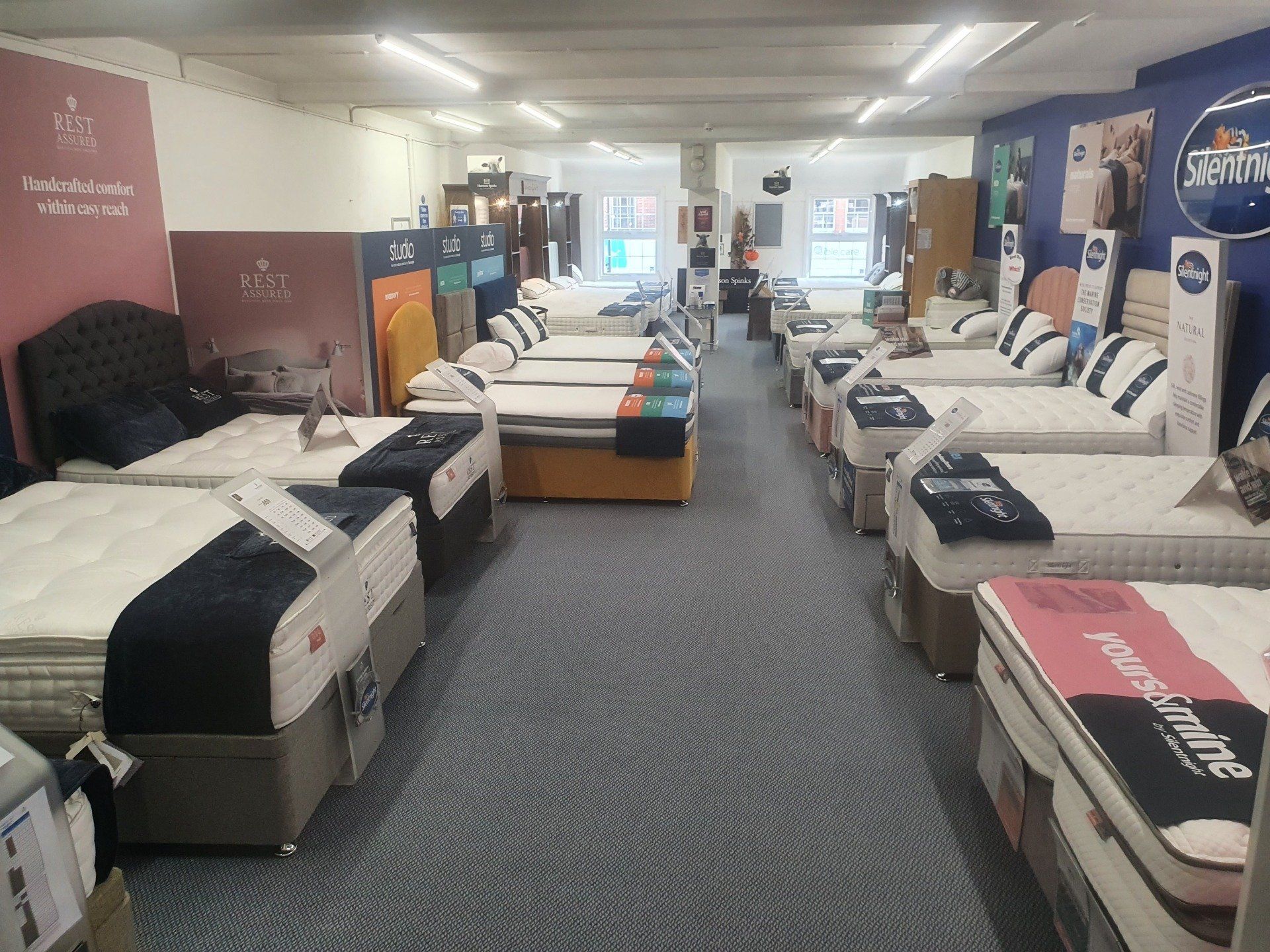 several beds