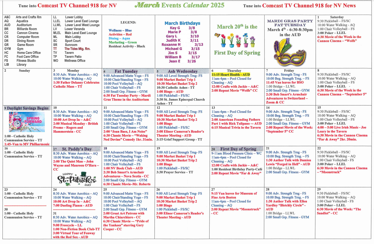 Calendar | Nichols Village 