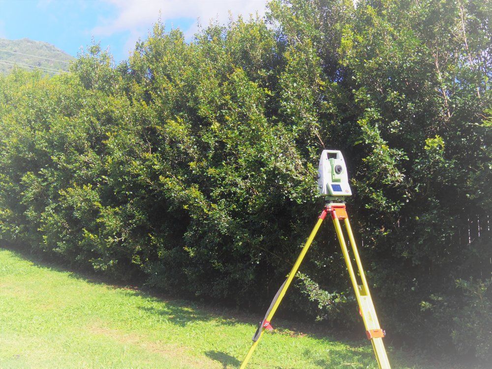 A Tripod In A Field With Trees In The Background — TerraModus Surveying In Cairns, QLD