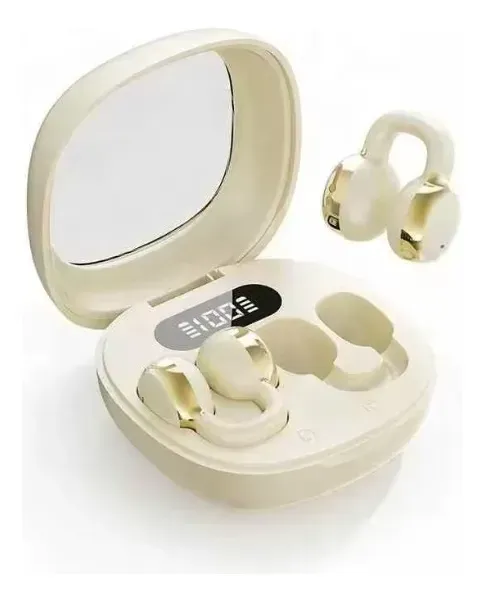 Auricular Clip Open Ear Inalámbrico by Rocket Gym X31 Deportivo beige