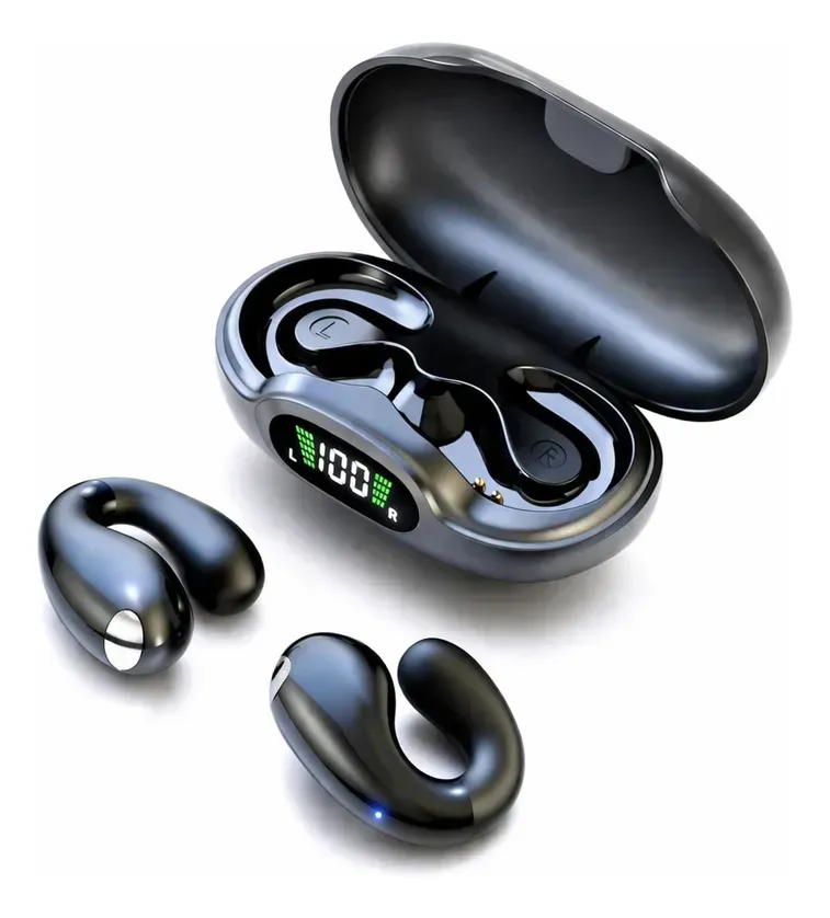 Auricular Clip Open Ear Inalámbrico Rocket Gym S19 Deportivo negro