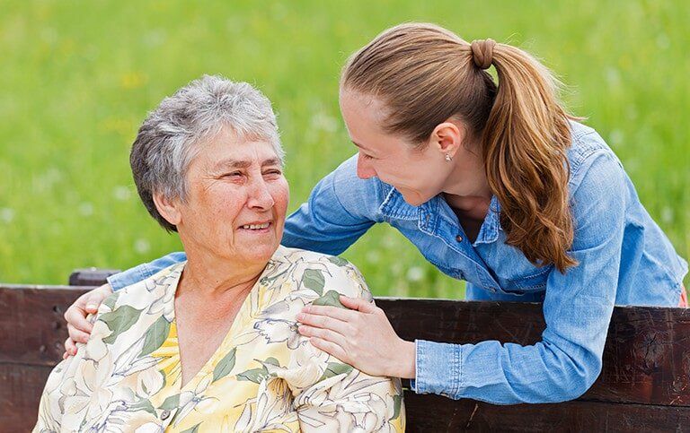 Young Women Talking to Older Women