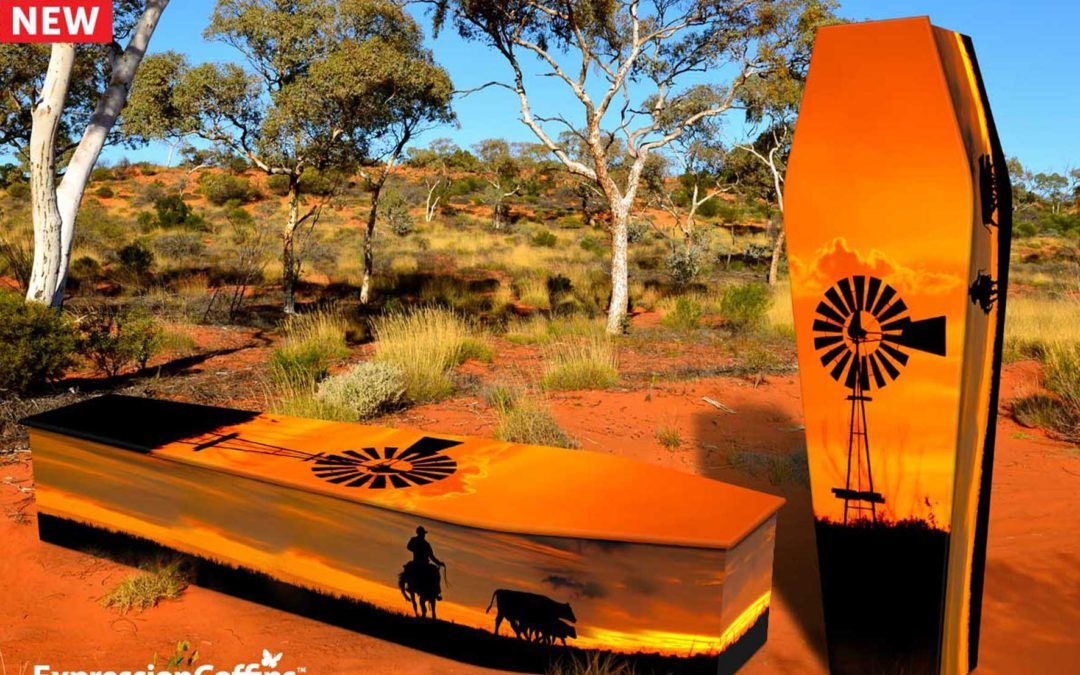 Outback at Sunset Coffin Design