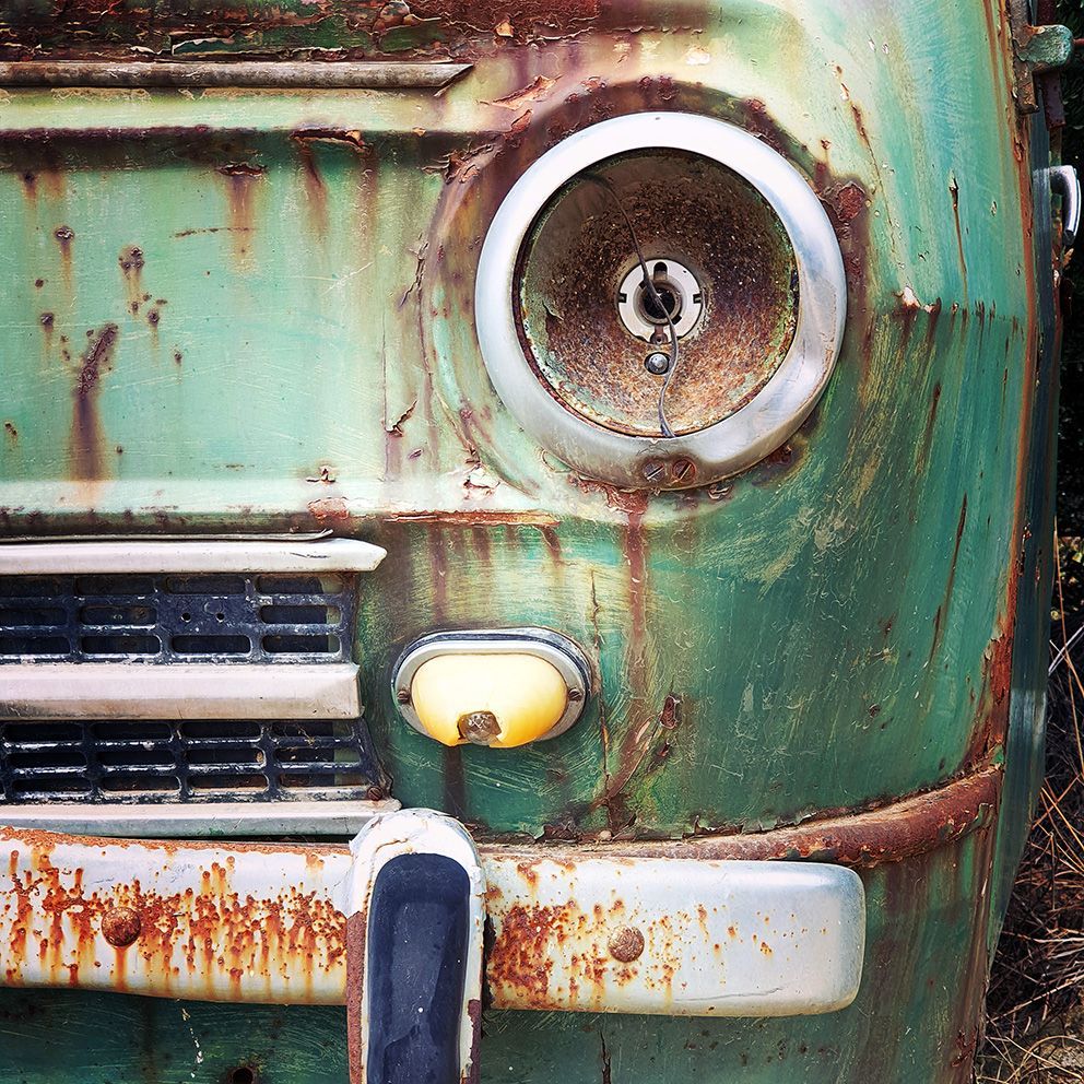 Green old car, Greece