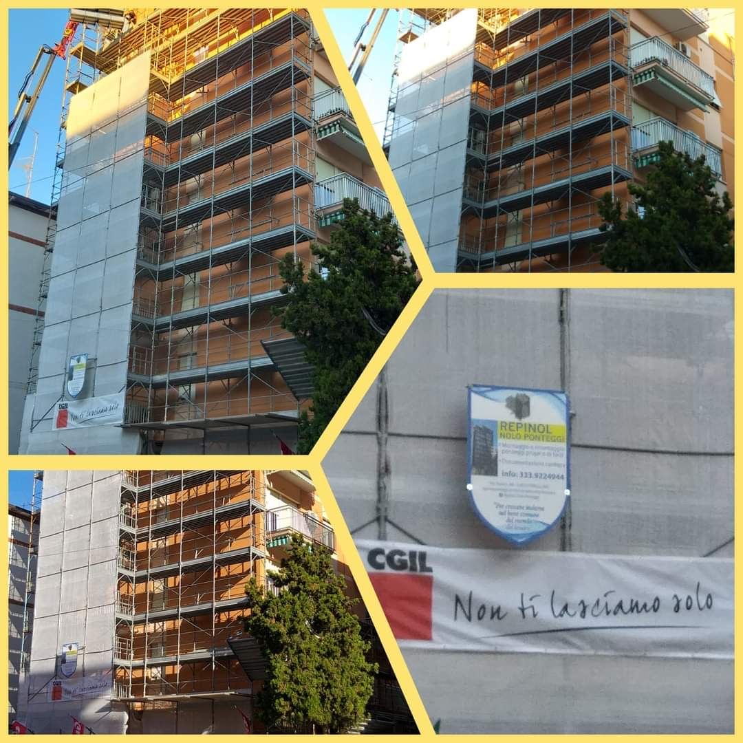 Lavori di montaggio e smontaggio ponteggi