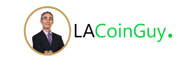 A man in a suit and tie is in a circle with the lacoinguy logo.