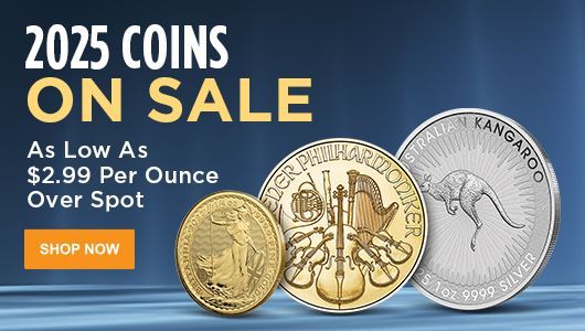 Three coins are on sale for $ 2.99 per ounce over spot