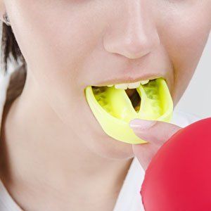 Woman With Mouthguard — Newton, SA — Arena Dental