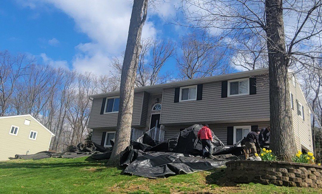 New residential roof installation in progress