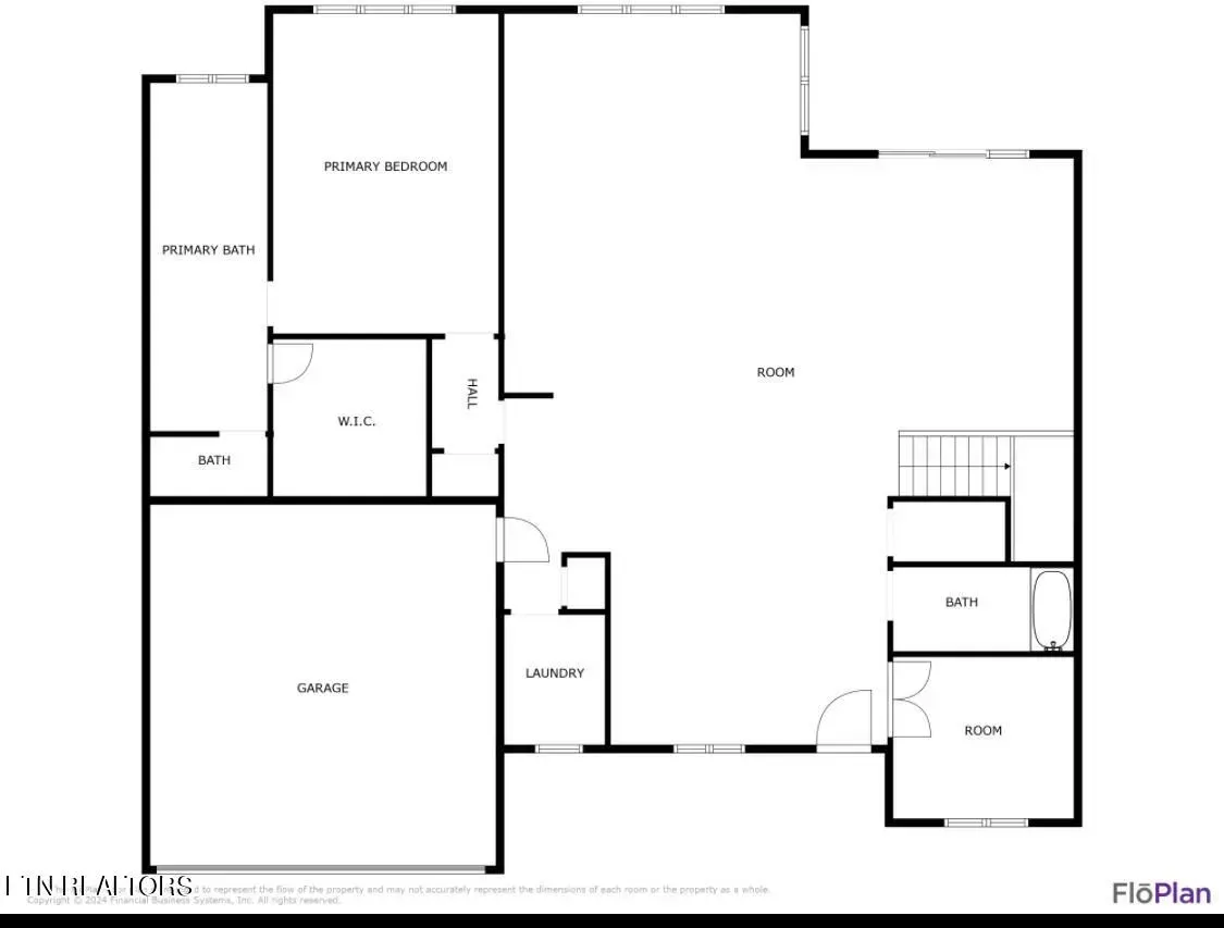 Floor plan of a house, with rooms labeled like 