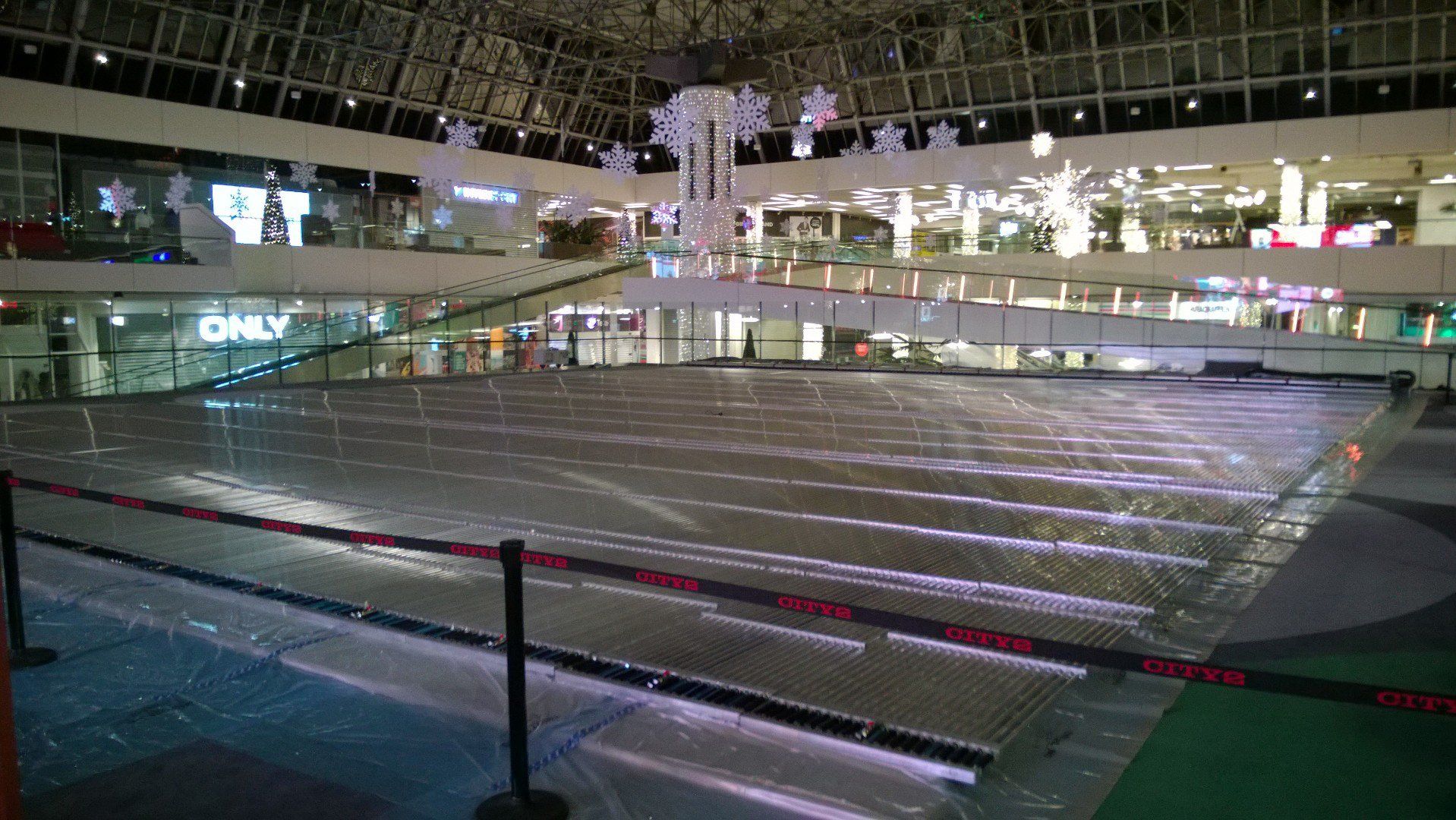 Eismatten Eislauffläche Einkaufszentrum