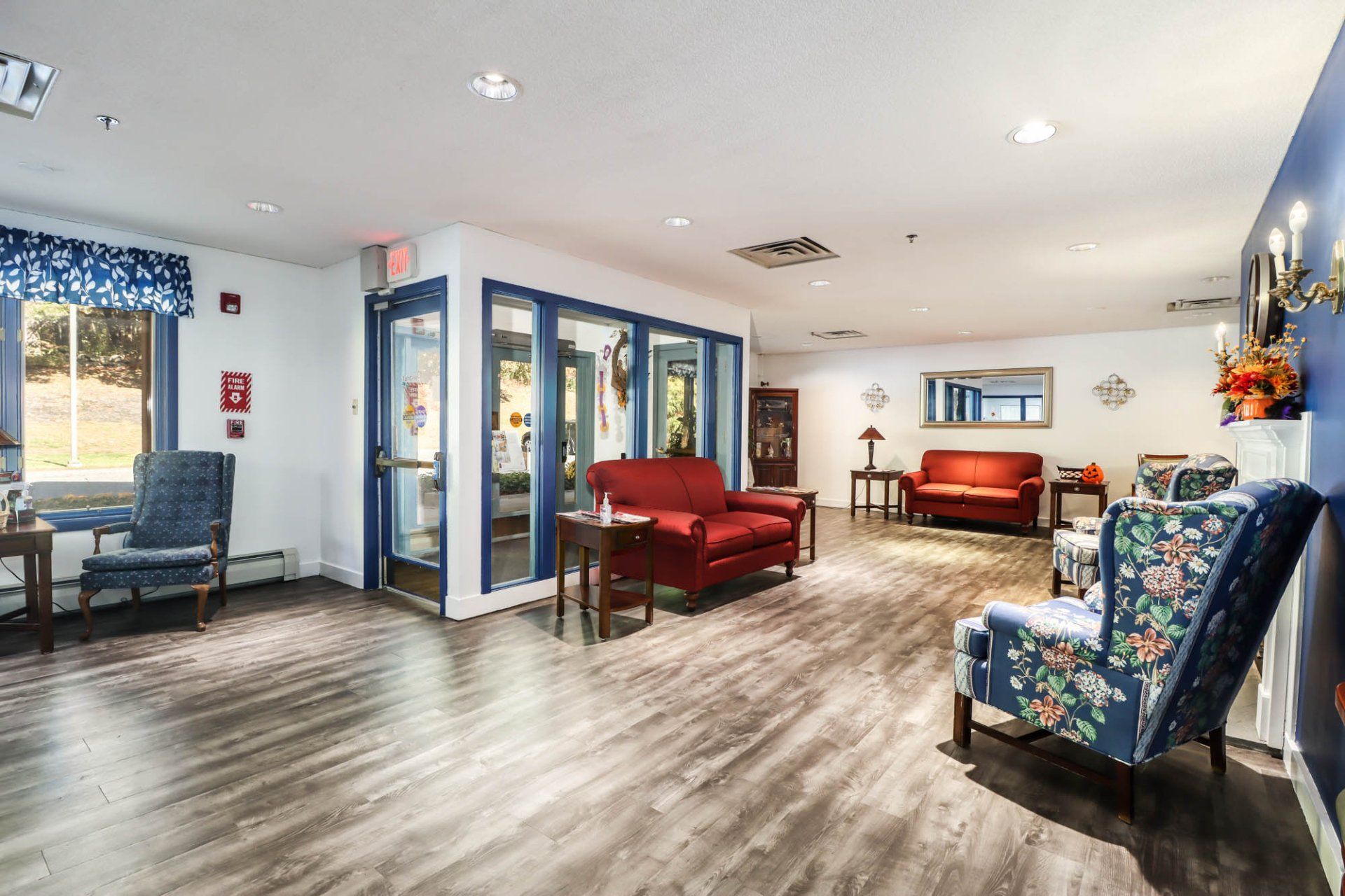 Room With Red Sofa – New Milford, CT – Chestnut Grove