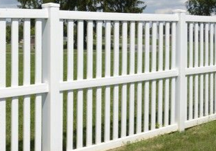 Blue corrugated paneling.