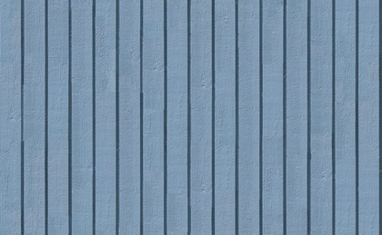 Blue corrugated paneling.