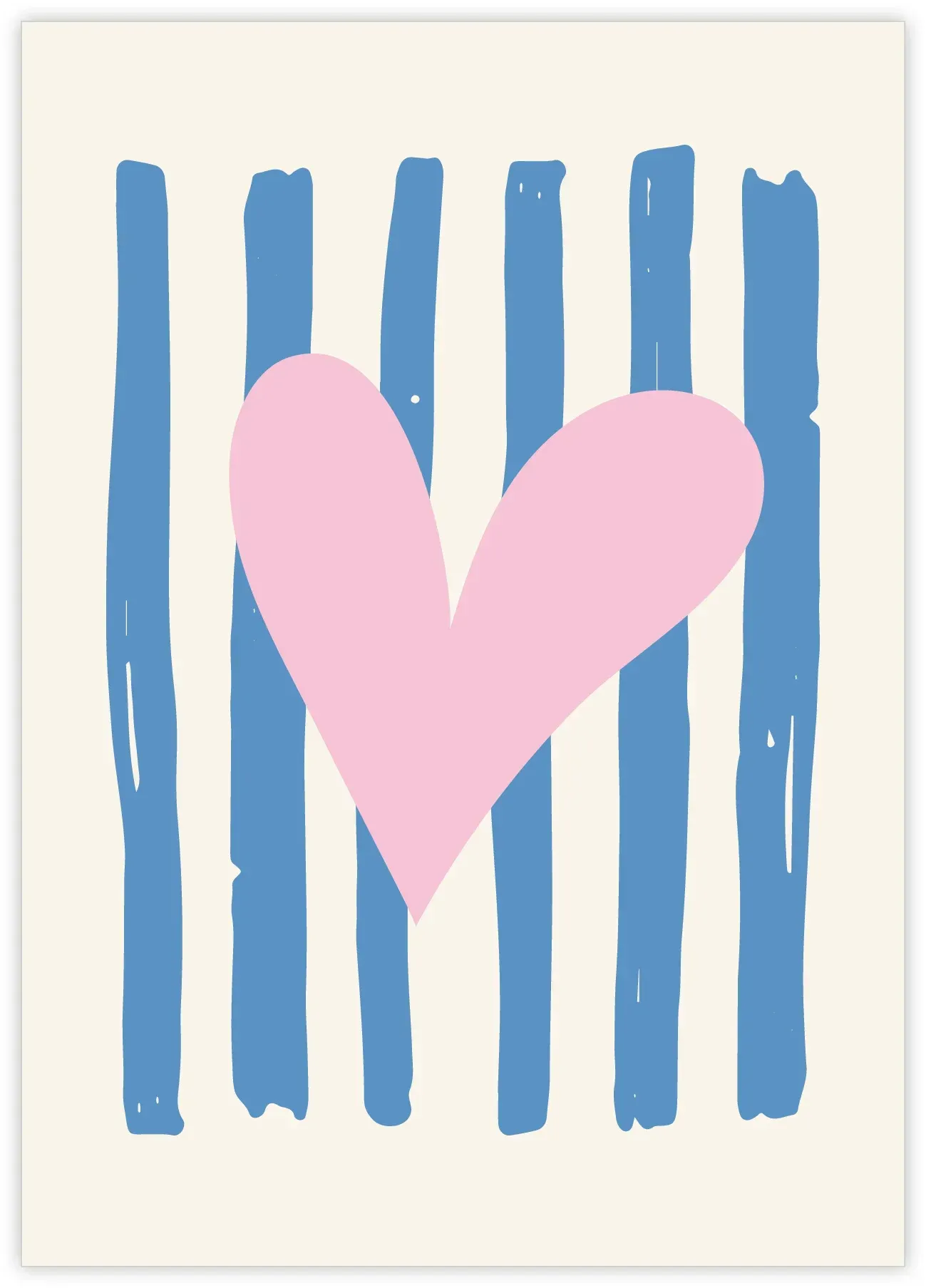 Tarjeta | Rayas en forma de corazón