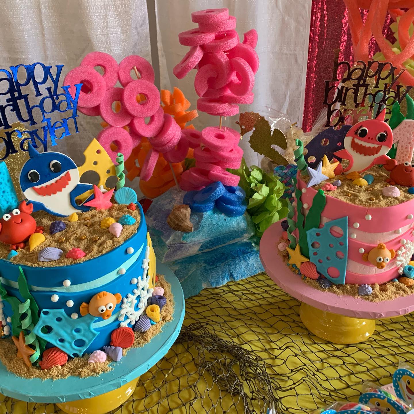 Baby Shark Twin Birthday Cake – Kissimmee, FL – Kdulce Creations
