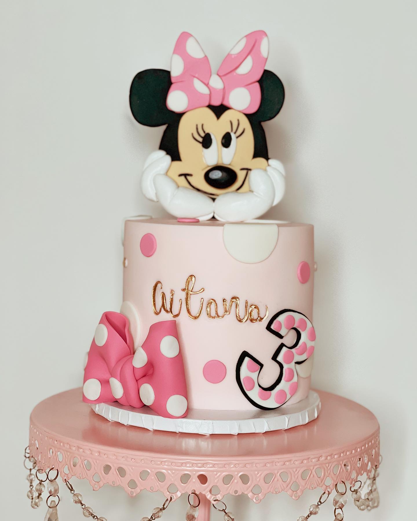 Minnie Mouse Top Pink Cake – Kissimmee, FL – Kdulce Creations