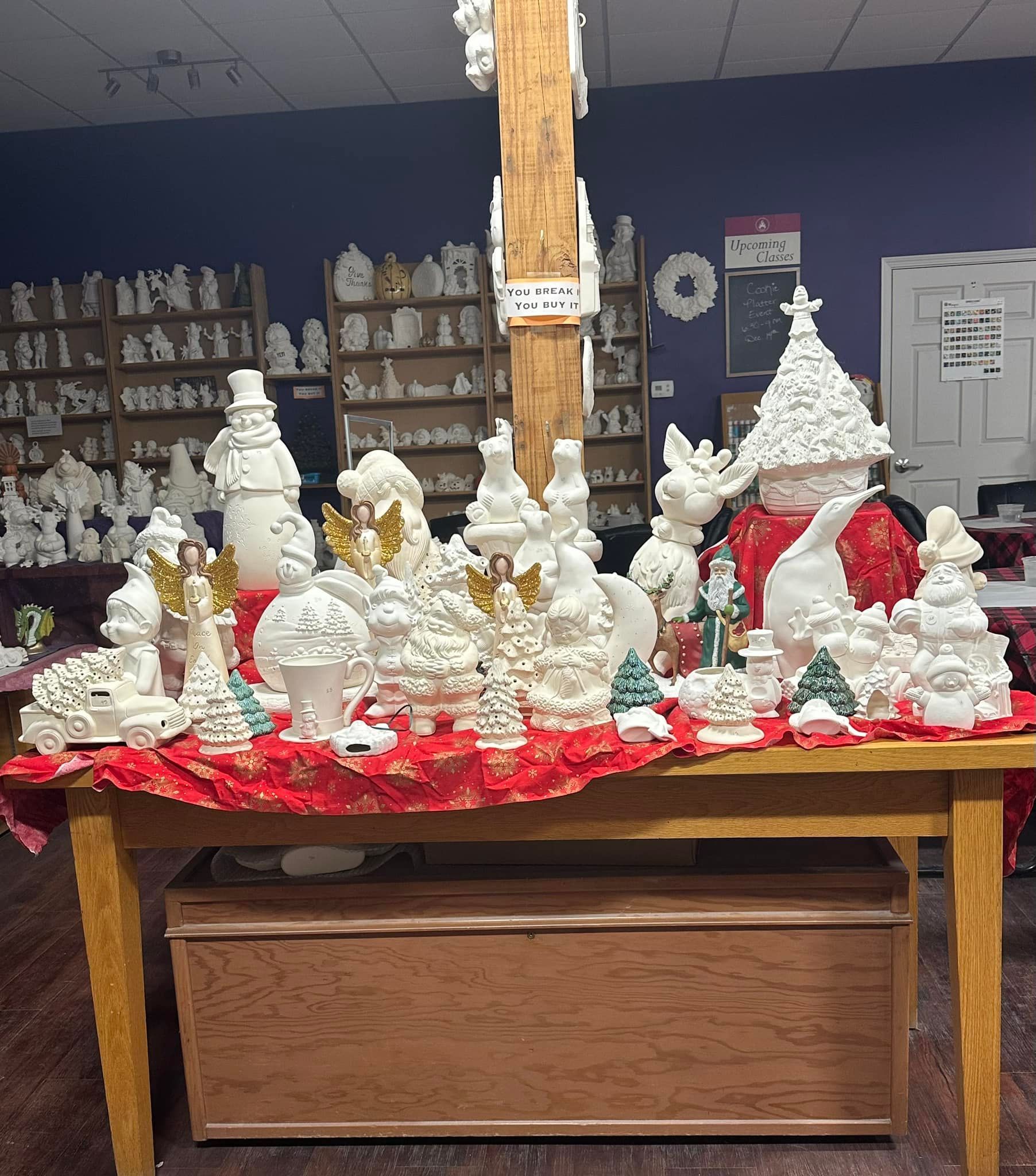 A payless shoesource store with a blue awning