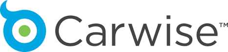 The carwise logo is a blue and green logo with a green circle in the middle.