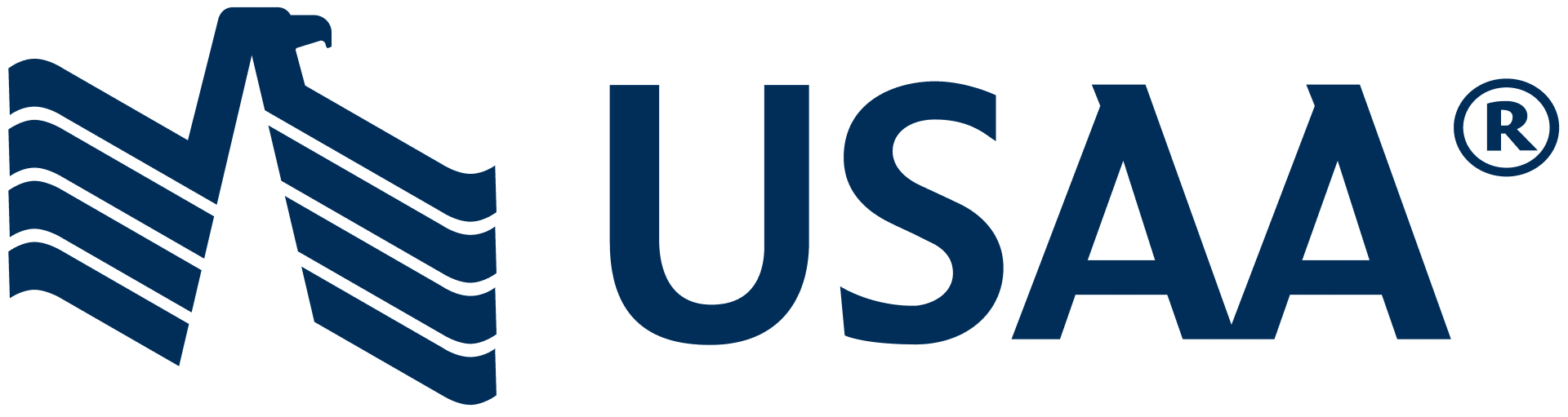 A usaa logo with an eagle on it