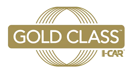 A gold class i car logo on a white background