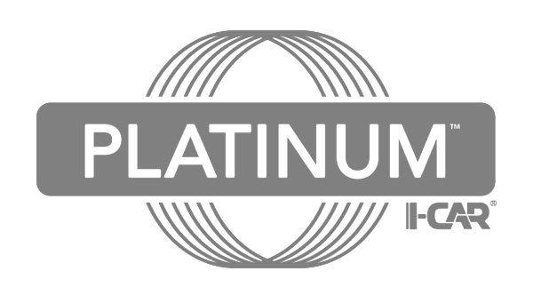 A black and white logo for platinum i-car.