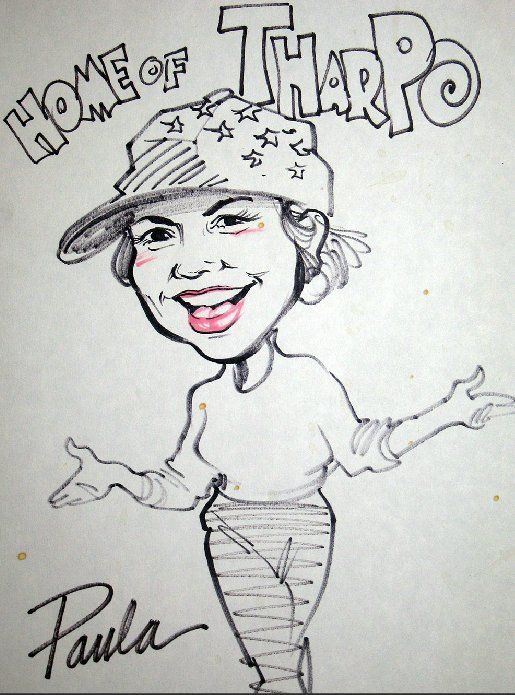 A drawing of a woman with the name paula on it