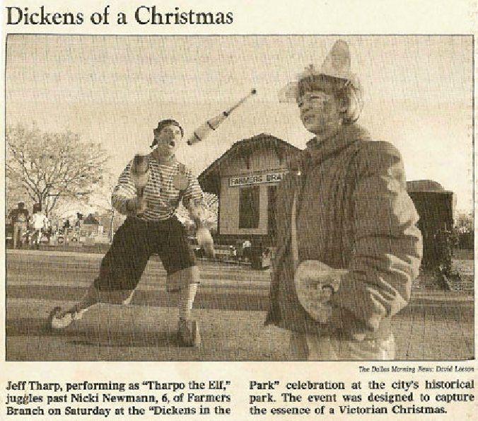 A newspaper article about dickens of a christmas